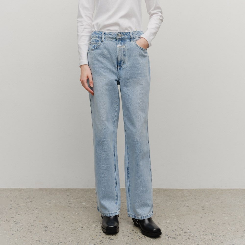 마리떼프랑소와저버 W HIGH STRAIGHT DENIM PANTS light blue