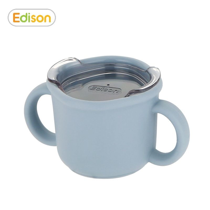 에디슨 실리콘 트레이닝 양손컵(150ml) (EP1105_블루(150ml))