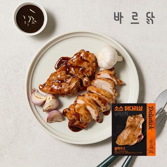 바르닭 딜리스틱 소스 닭다리살 블랙저크 28팩