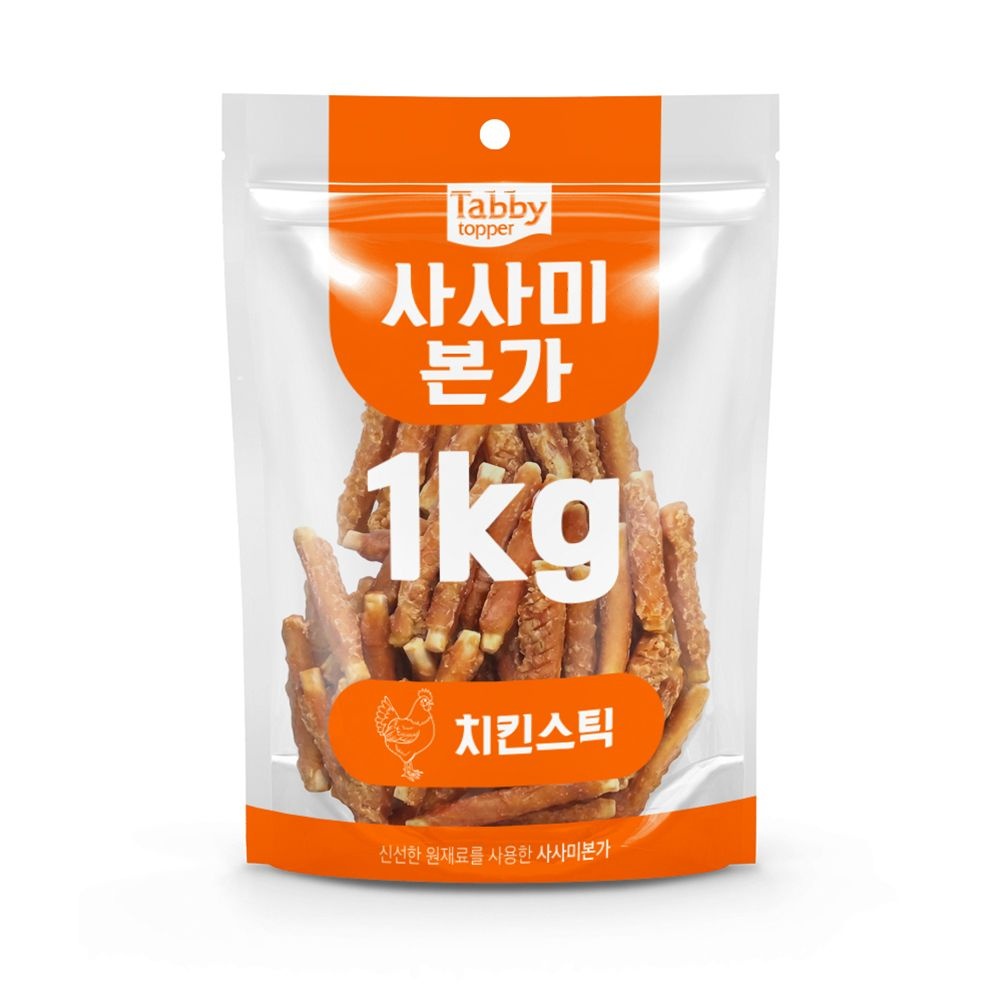 [오늘출발] 테비토퍼 사사미 본가 1kg 치킨스틱 강아지간식