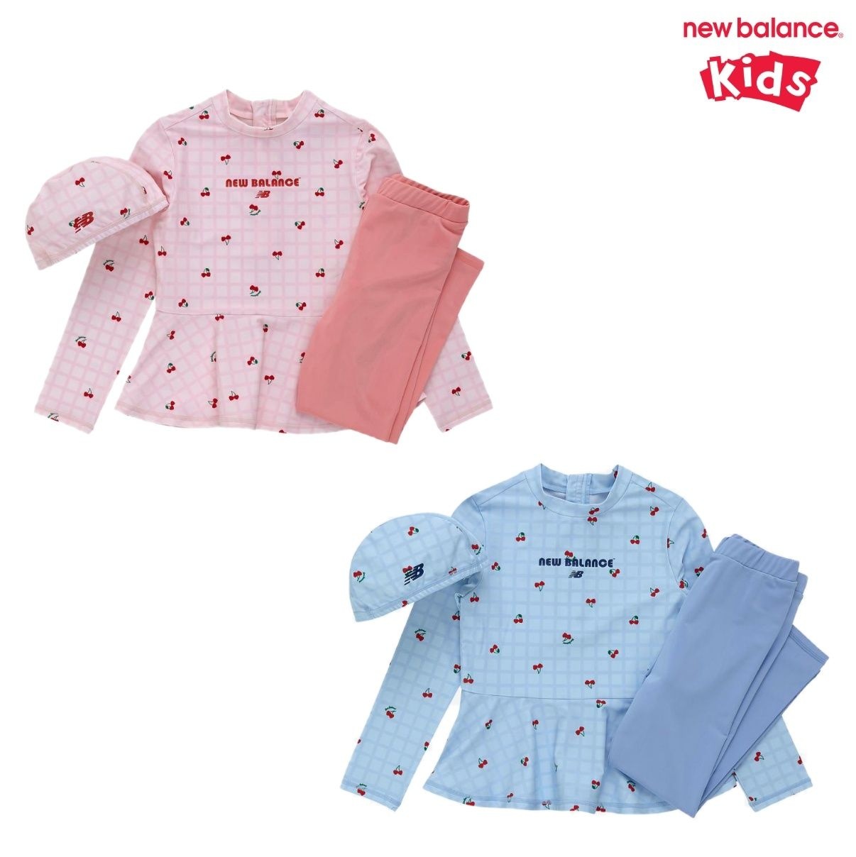 [롯데백화점] 뉴발란스 키즈 NBgC Cherry Blossom_플레어 래쉬가드 레깅스 셋업 (NK9RG3772G)