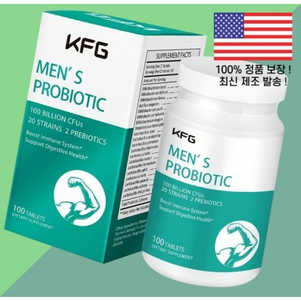 KFG [해외] KFG 프로바이오틱스 유산균 1000억CFU 20스트레인 2프리바이오틱스 100정 Probiotic 100 Billion CFU Tablets 3845670
