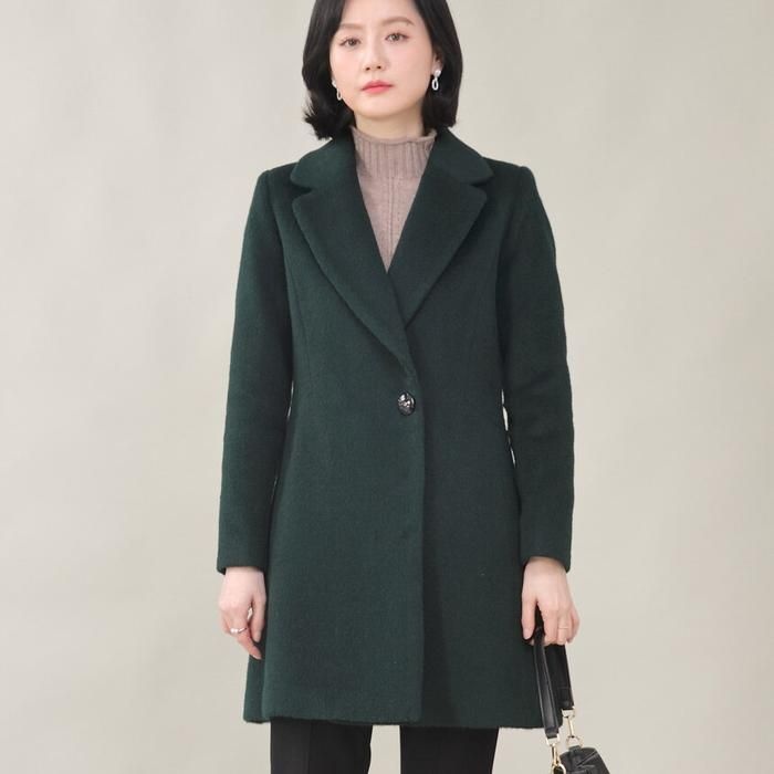 [애비뉴투지]알파카 울 테일러 카라 봄 가을 겨울 코트 J02418