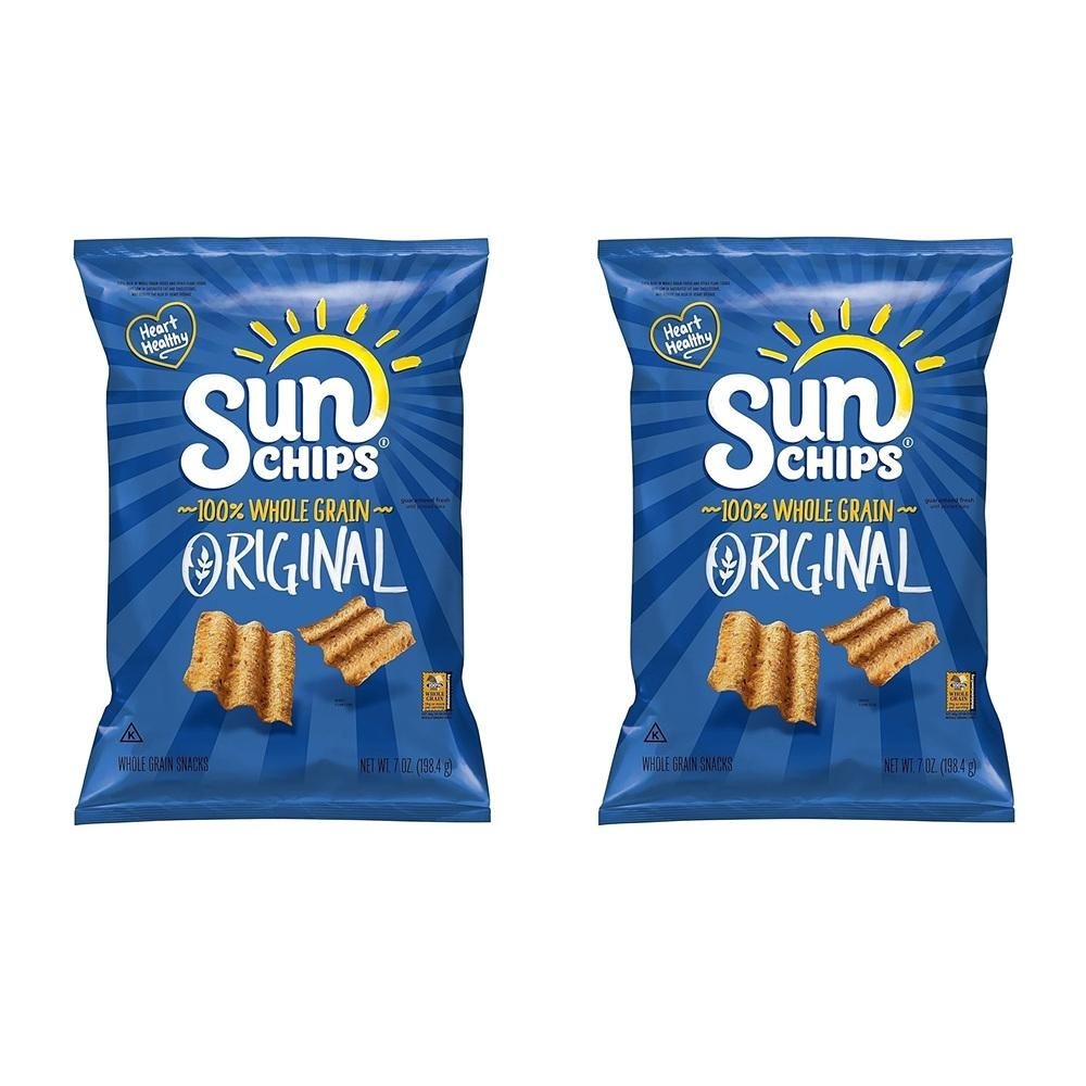 [해외] 선칩 홀그레인 스낵 198.4g 2팩 오리지널 SunChips Whole Grain Snacks, Original, 7 Oz