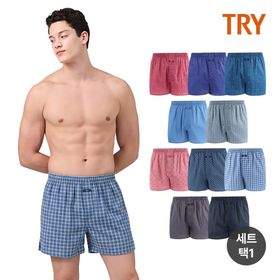 트라이 NEW패턴 TRY 스탠다드 코튼 박서 5매 세트