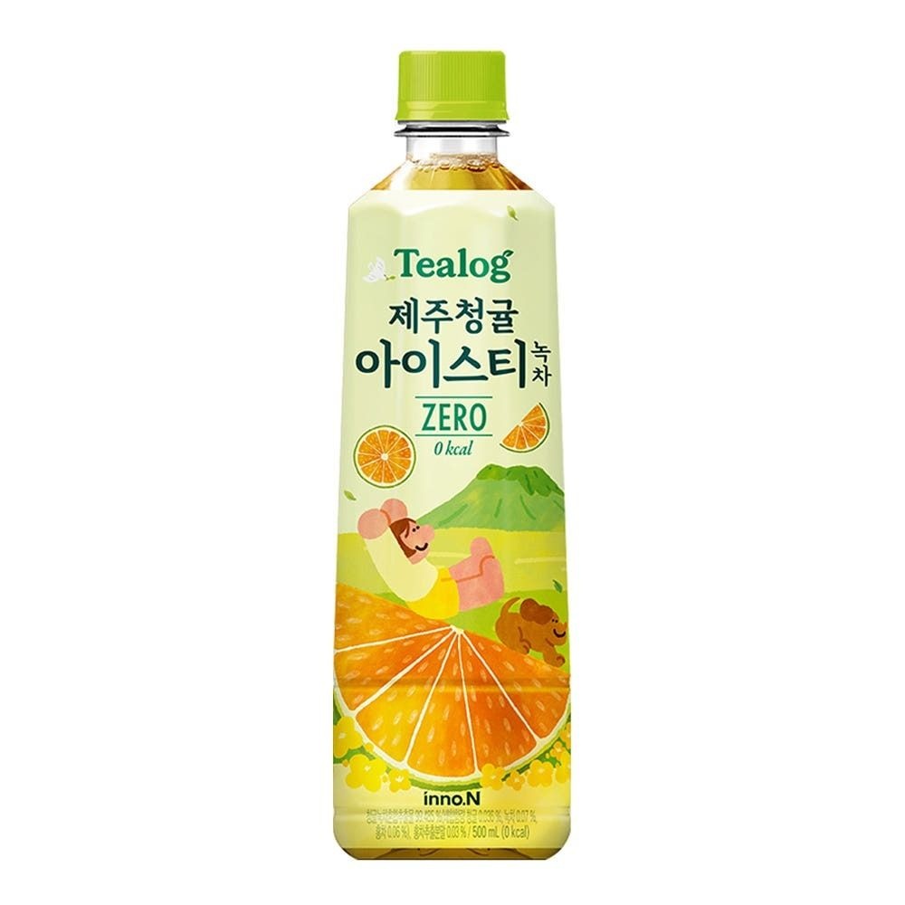 [온누리상품] 티로그 아이스티 제로칼로리 제주청귤 500ml X 24개