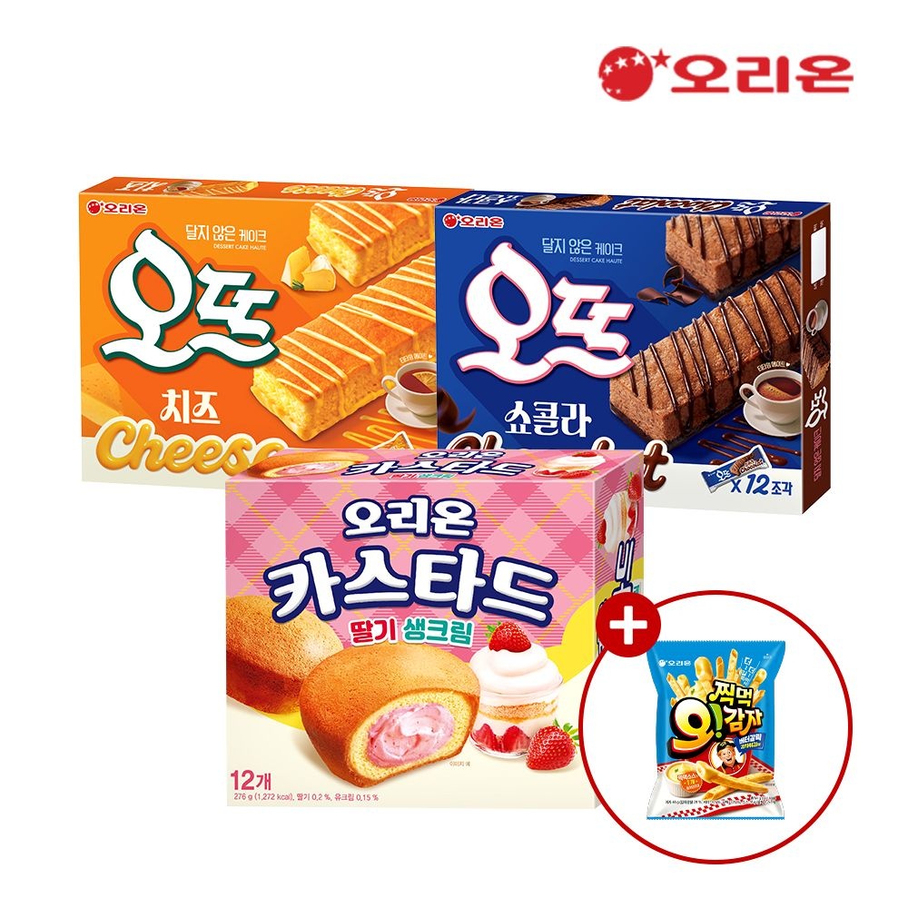 [롯데온] 오뜨치즈12P+쇼콜라12P+카스타드딸기생크림12P