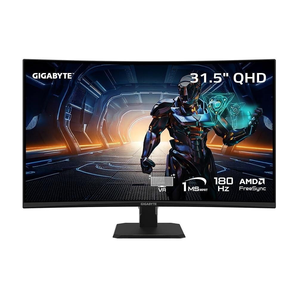 기가바이트 GIGABYTE - G34WQC2-34인치 VA 곡선형 게이밍 모니터 - WQHD 3440x1440-200Hz - 1ms GTG - AMD FreeSync 프리미엄 - HDMI, DP - 높이 및 기