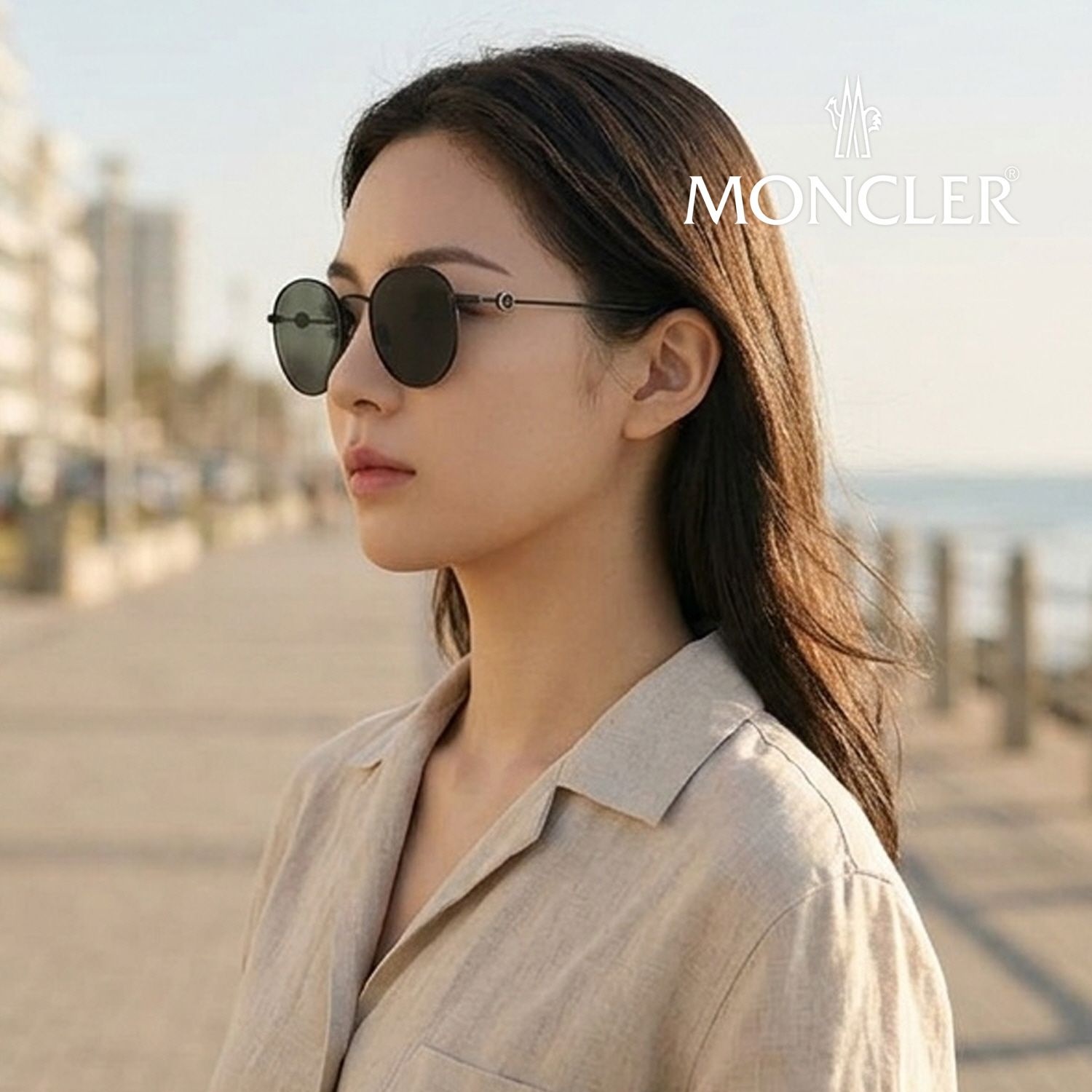 몽클레어 ML0155K 02A 공식수입 라운드 보잉 메탈 아시안핏명품 선글라스