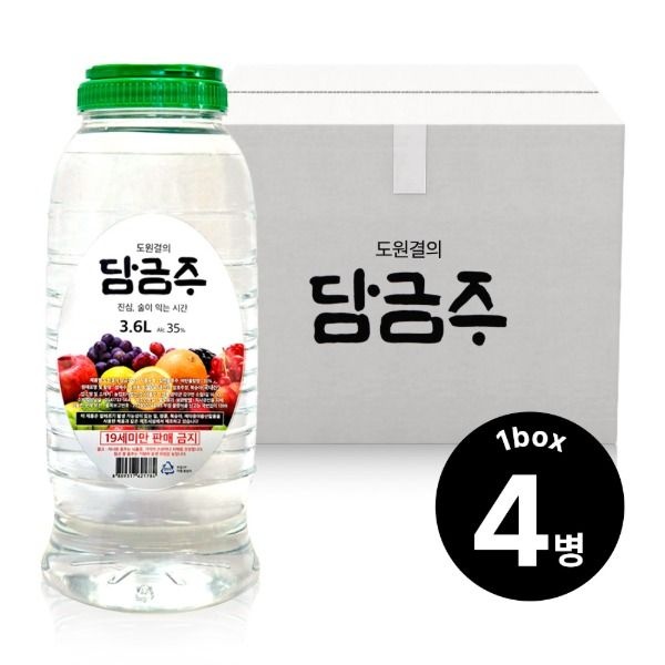 아름주가 도원결의 담금주 35도 3.6L 4병(1박스) 담금소주