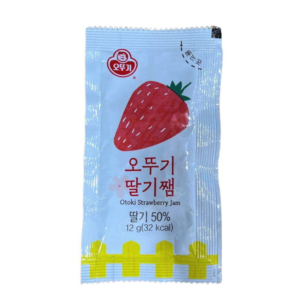오뚜기 일회용 딸기잼 12g 100개 딸기쨈 모닝빵 간편 브런치용 일회용잼