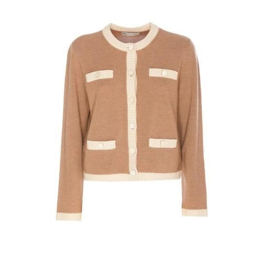 토리버치 가디건 162763265 CAMEL HEATHER FRENCH CREAM DOM