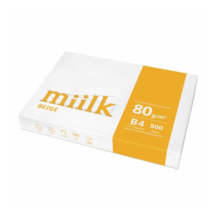 한국제지 밀크 베이지 복사지 80g B4 낱개 1권 500매