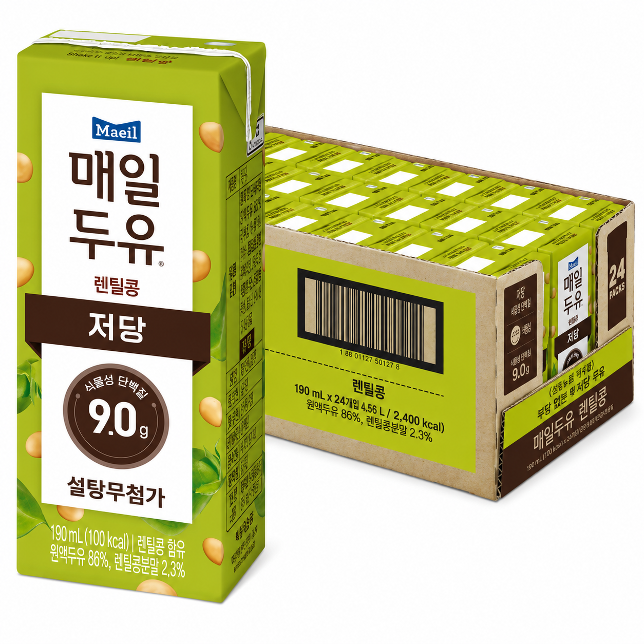 매일유업 매일두유 렌틸콩 저당 190ml 24개