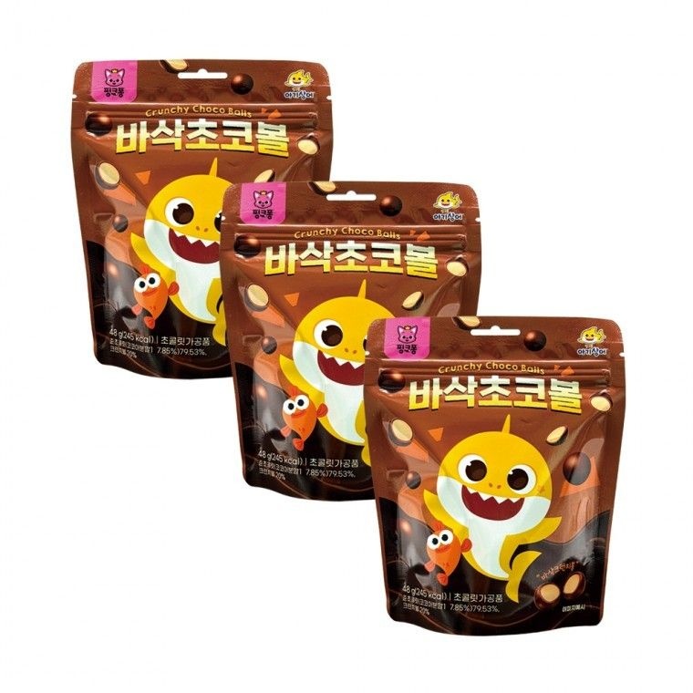 핑크퐁 아기상어 바삭 초코볼 48g x 3개