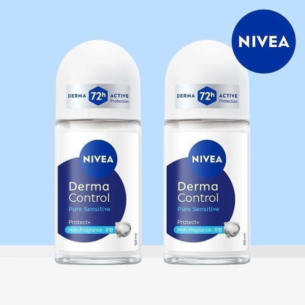 니베아 데오드란트 롤온 더마 컨트롤 퓨어 센서티브 50ml 2개