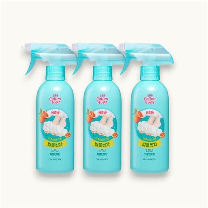 온더바디 코튼풋 발을씻자 풋샴푸 510ml 자몽 x 3개