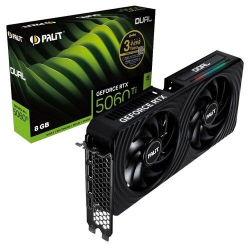 [온누리상품] 이엠텍 PALIT 지포스 RTX 5060 Ti DUAL D7 8GB 이엠텍