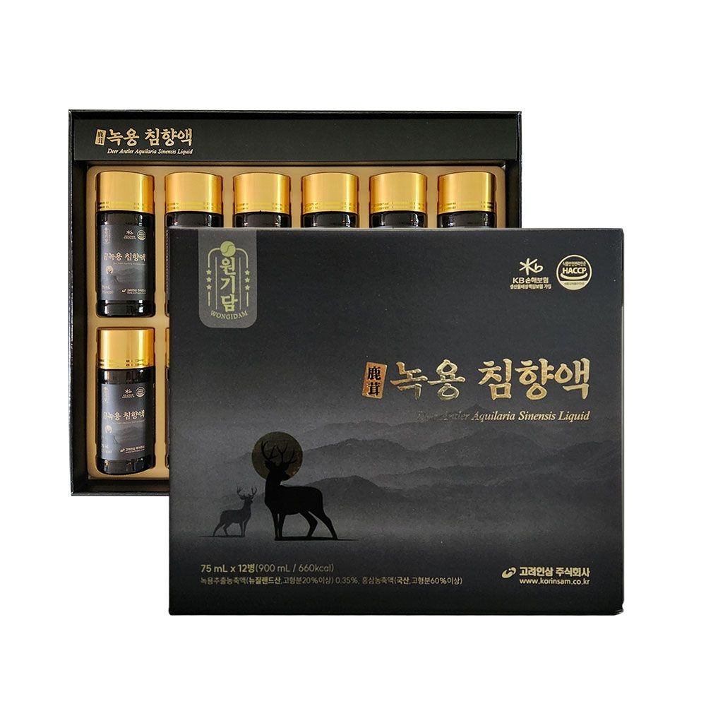 [롯데온] 원기담 녹용침향액 75ml x 12병(소비기한 : 26년 9월 9일) (8,750원/무료)