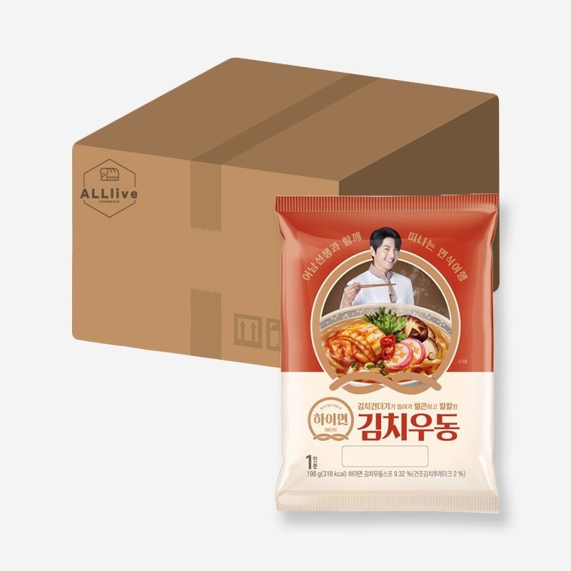 삼립 대용량 간식 하이면 김치 우동 198g 20개
