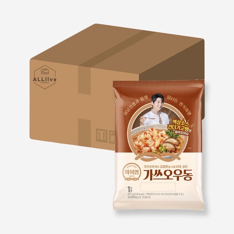 삼립 대용량 간식 하이면 가쓰오 우동 207g 20개
