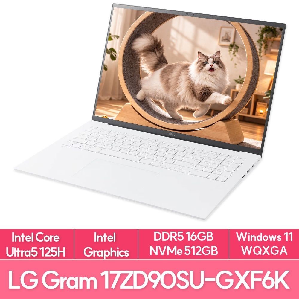 LG전자 그램17 17ZD90SU-GXF6K Ultra5 125H 16G 512G WIN11 대화면 가벼운 사무용 대학생 노트북 EU