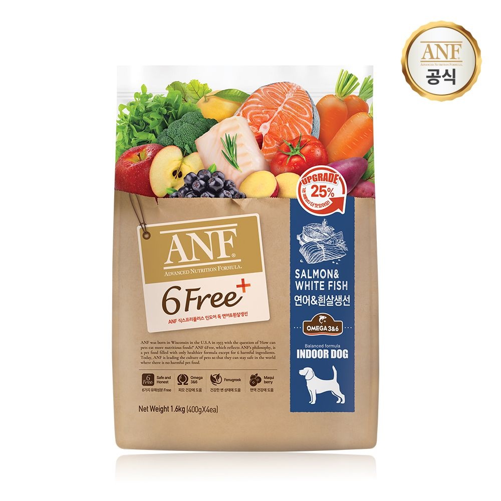ANF 식스프리플러스 독 연어&흰살생선 1.6kg / 강아지사료