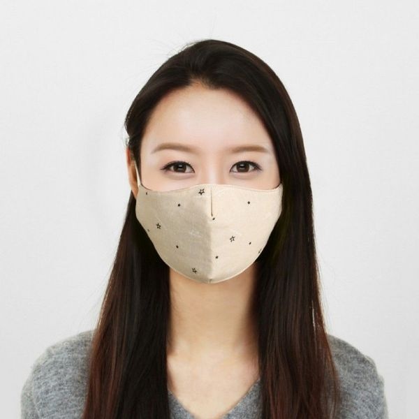 [하프클럽]성인용 3겹 재사용 가능 면 마스크 필터 내장 3중 구조