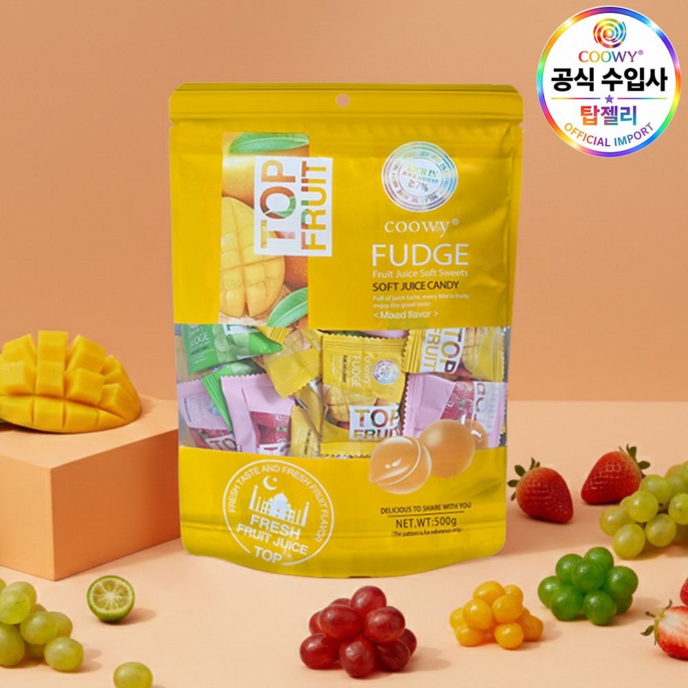 [롯데온] coowy 탑젤리 3가지 믹스맛 500g (5,240원/무료)
