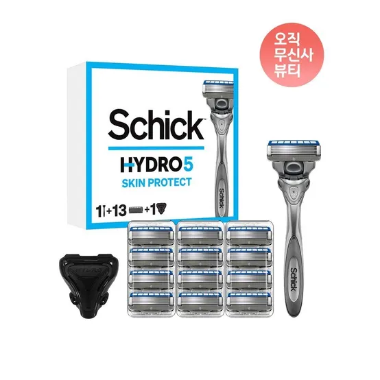 매장정품 SCHICK 하이드로5 스킨프로 날13입 + 면도기 케이스 1개