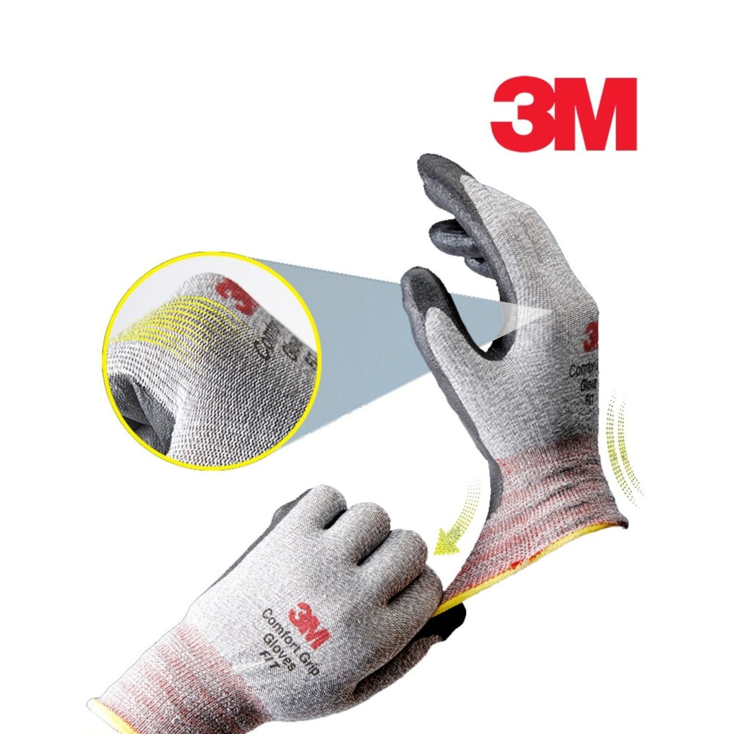 3M 컴포트그립 핏 Fit 사계절 안전 작업 코팅장갑