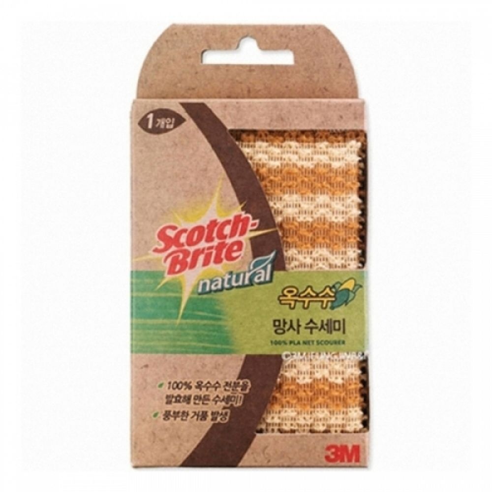 3M 내추럴 옥수수 망사 수세미 / 76286