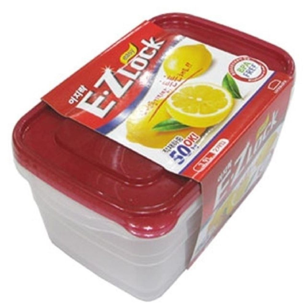 락앤락 이지 레드 간편용기 2개 3.9L 반찬통 냉장고[WF76162]