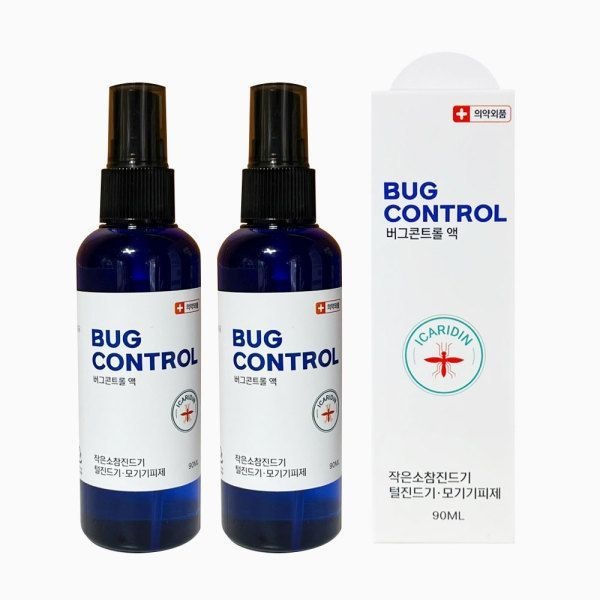 버그컨트롤 90ml 2개 이카리딘 15% 모기 진드기 기피제