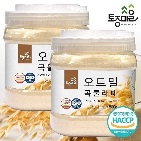 [토종마을]HACCP인증 국산 오트밀 곡물라떼 800g X 2개10499944588275