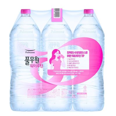 풀무원샘물 워터루틴 생수 2Lx12개 무라벨 생수 샘물