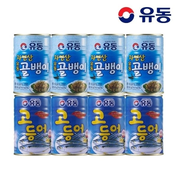 [유동] 자연산골뱅이 400g x4개 +고등어 400g x4개