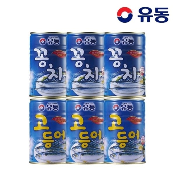 [유동] 꽁치 400g x3개 +고등어 400g x3개
