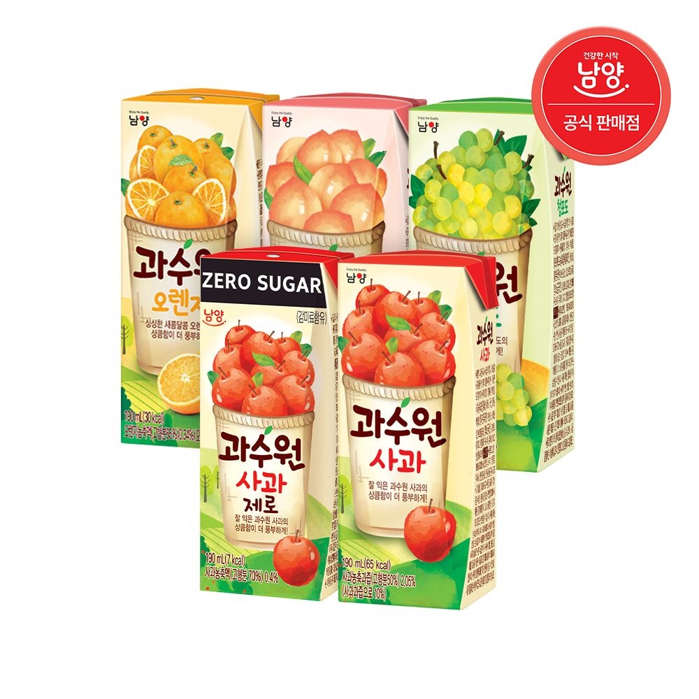 [롯데온] 과수원 사과 제로 등 190ml 48팩