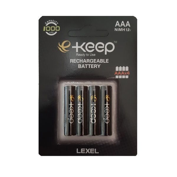 고용량 렉셀 e-keep AAA 충전지 블랙 1000mAh -4알 가성비 좋은 충전건전지 니켈수소 국내최저가행사