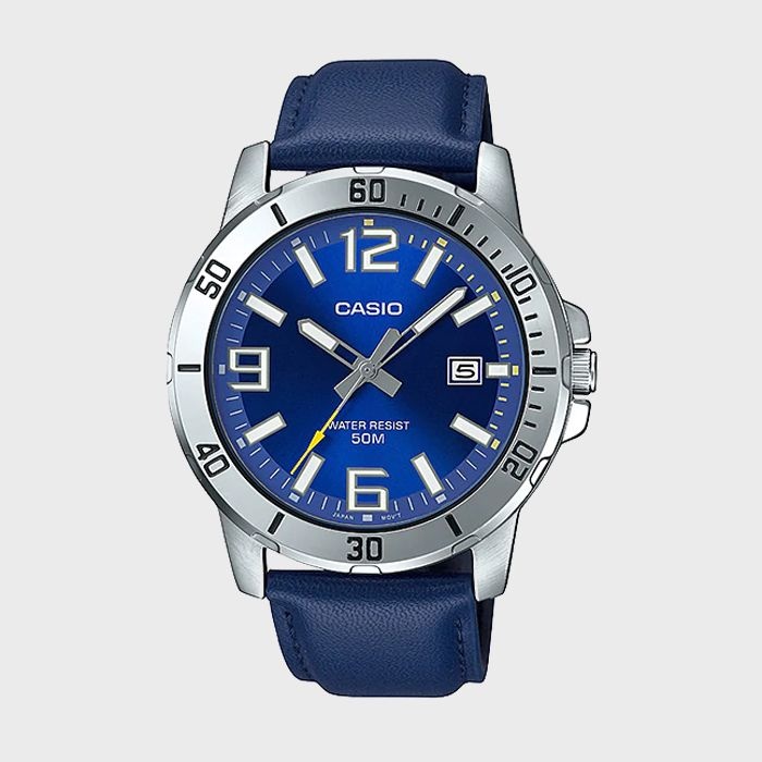 카시오 CASIO 카시오 MTP-VD01L-2B 남성시계 심플 가죽 손목시계