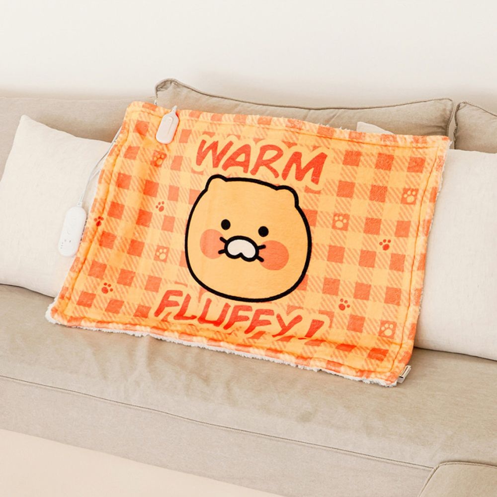 카카오프렌즈 춘식이 온열 무릎담요 약 80x55cm 양면 소재 간편한 안전 간편 조작 6단계 온도 설정 기능