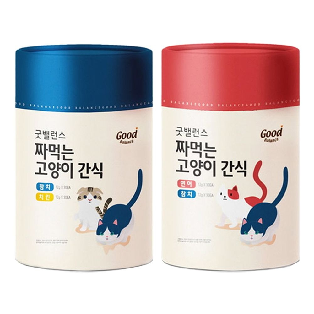 굿밸런스 짜먹는 간식 혼합콤보 120p (참치+연어 60p+참치+치킨60p)