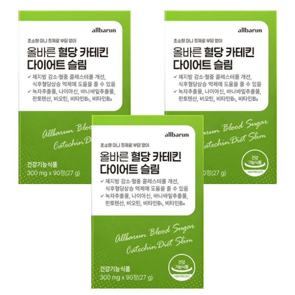 올바른 혈당 카테킨 다이어트 슬림 90정 x 3개