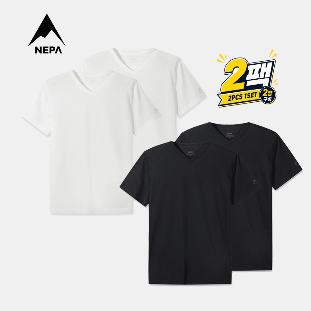 [롯데온] 네파 기능성 냉감 아이스 쿨티셔츠 2Pack (21,440원/3,000원)