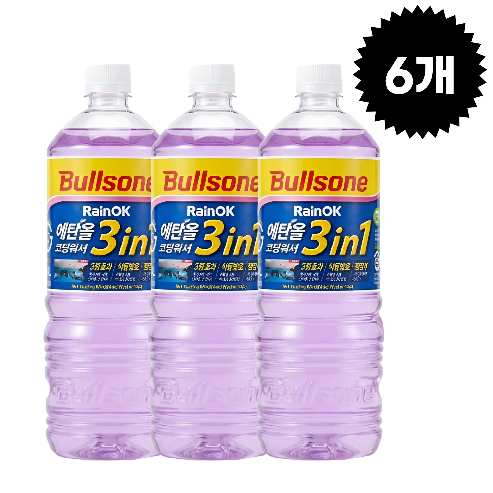 불스원 레인OK 에탄올 3in1 코팅워셔액 1.8L 6개