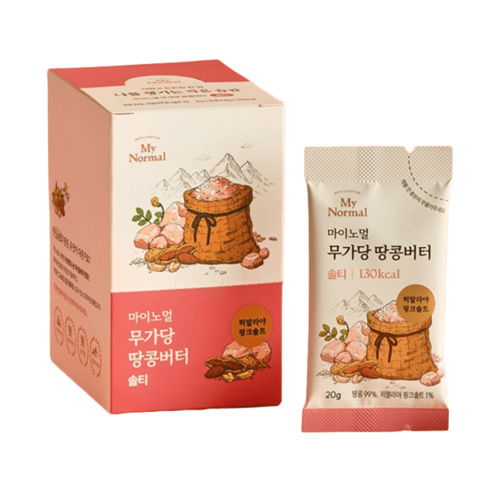 마이노멀 100% 무가당 땅콩버터 스틱 솔티 20g X 10개입