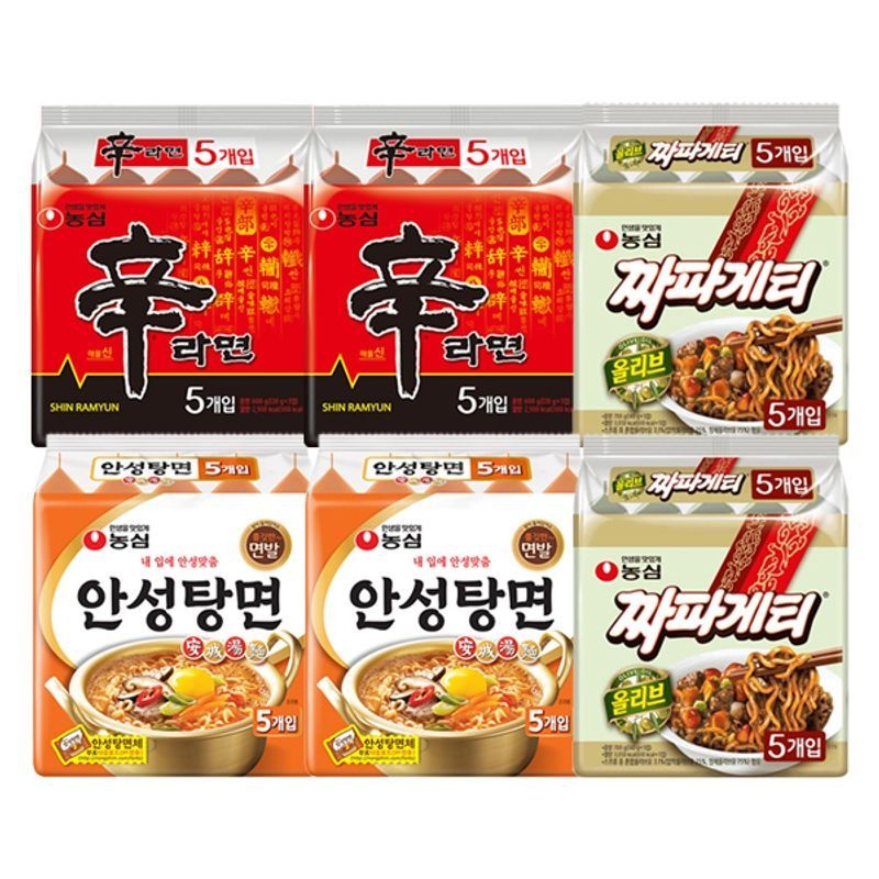 농심신라면10봉+짜파게티10봉+안성탕면10봉 (총30봉)