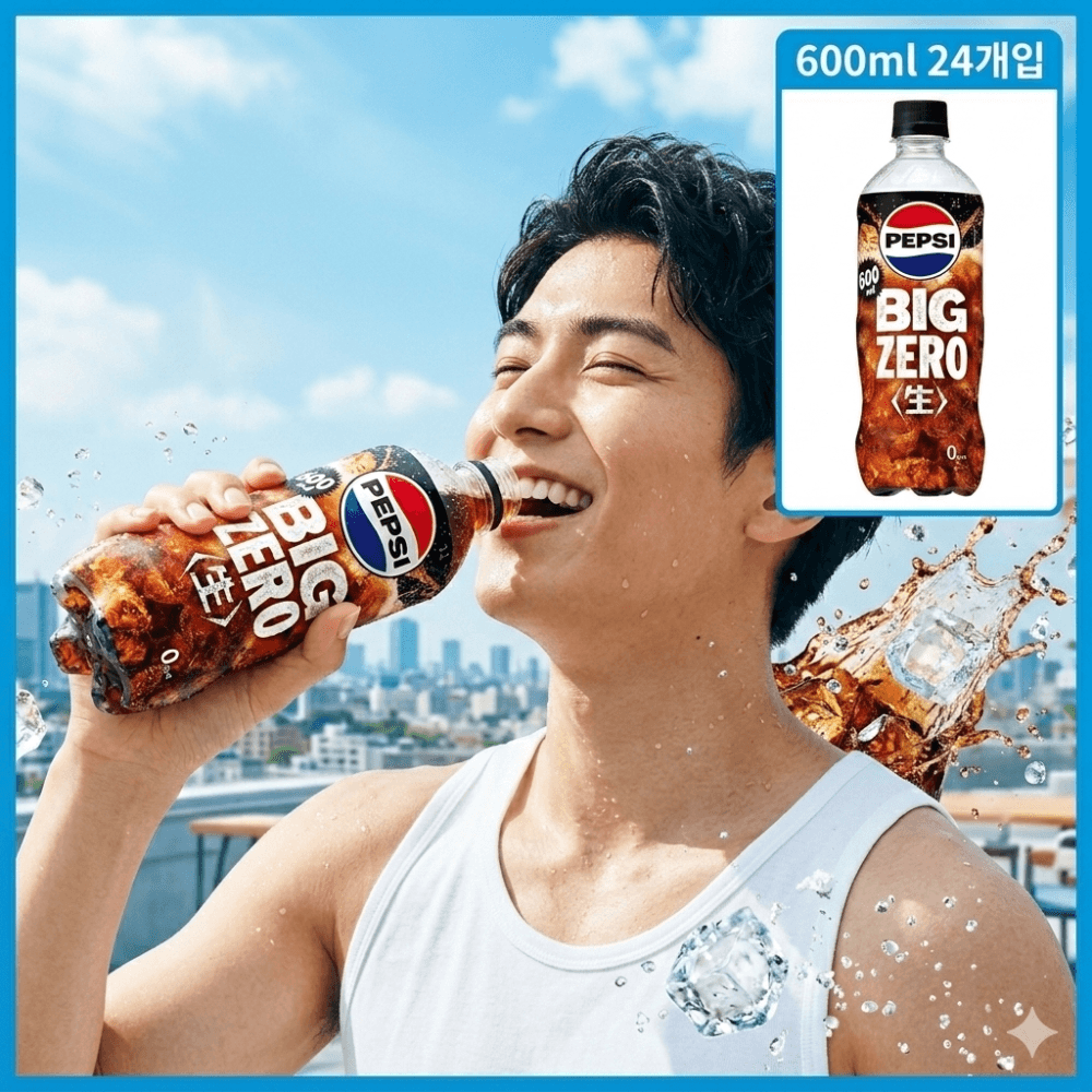 산토리 [해외] 역대급 생펩시 일본 생콜라 산토리 펩시 pepsi BIG 제로 일본 콜라 600ml 24병