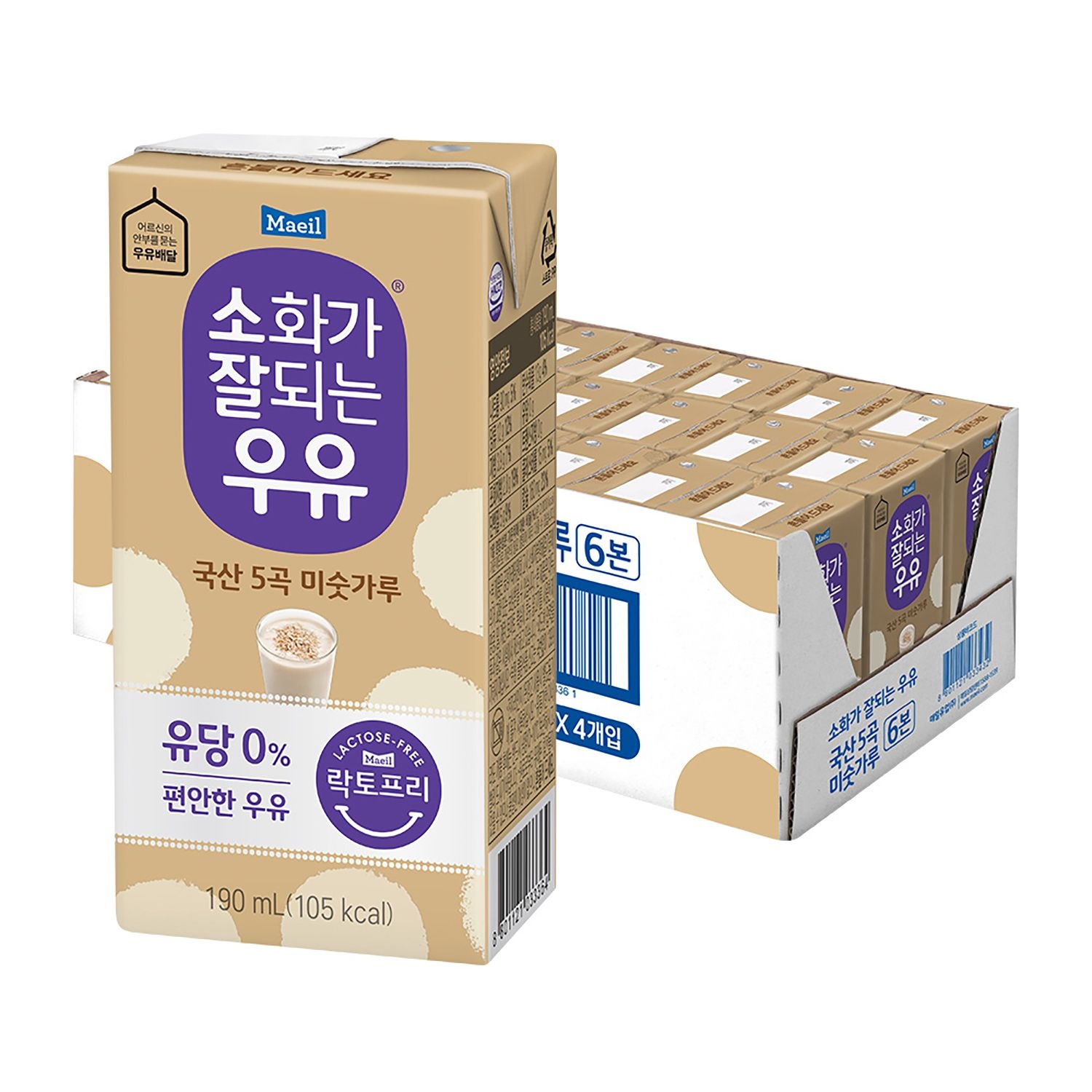 [롯데백화점] 매일 소화가잘되는우유 미숫가루 190ml 24팩